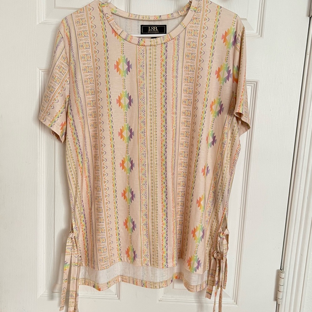 L&B | Aztec Print Top With Side Tie